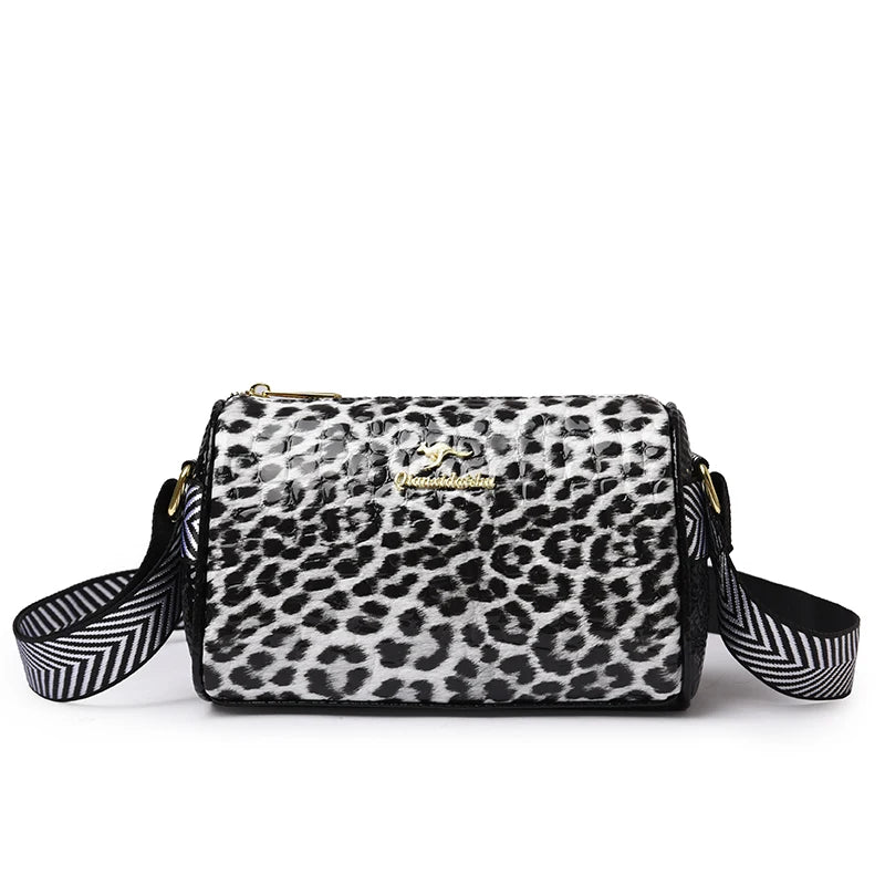 Luxury Designer Large Capacity Women Handbag Fashion Leopard Print Leather Ma'am Messenger Bag New Casual Shoulder Crossbody Bag