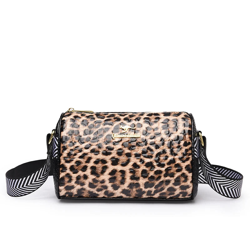 Luxury Designer Large Capacity Women Handbag Fashion Leopard Print Leather Ma'am Messenger Bag New Casual Shoulder Crossbody Bag